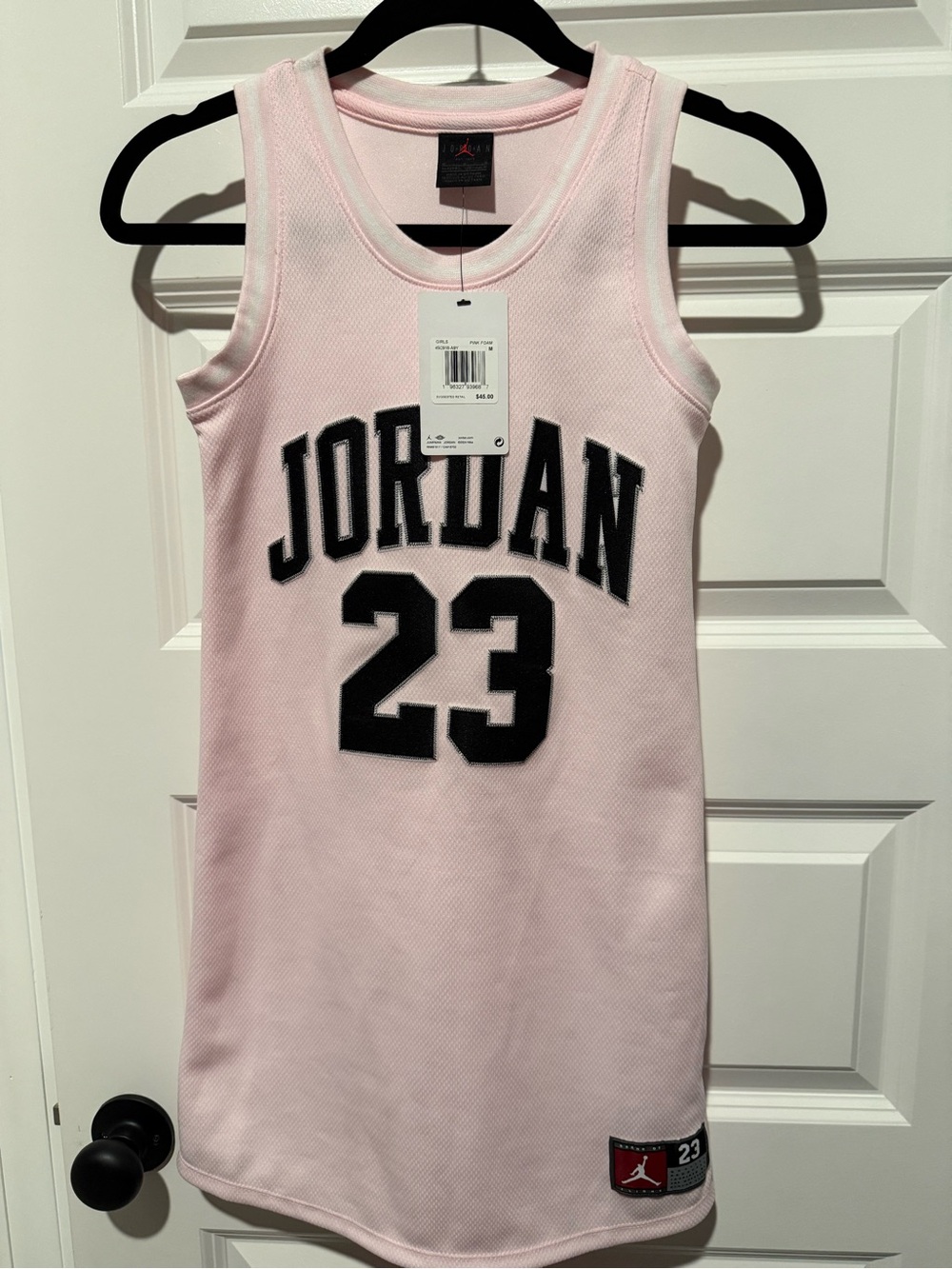Jordan Black and Pink Kids' Basketball Jersey Dress